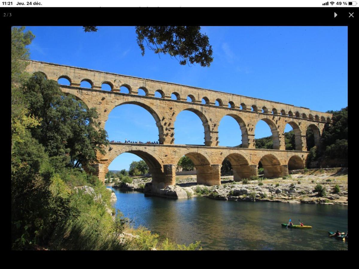 Appartement 3 Min A Pied Du Centre D'Uzes Parking Piscine Bagian luar foto